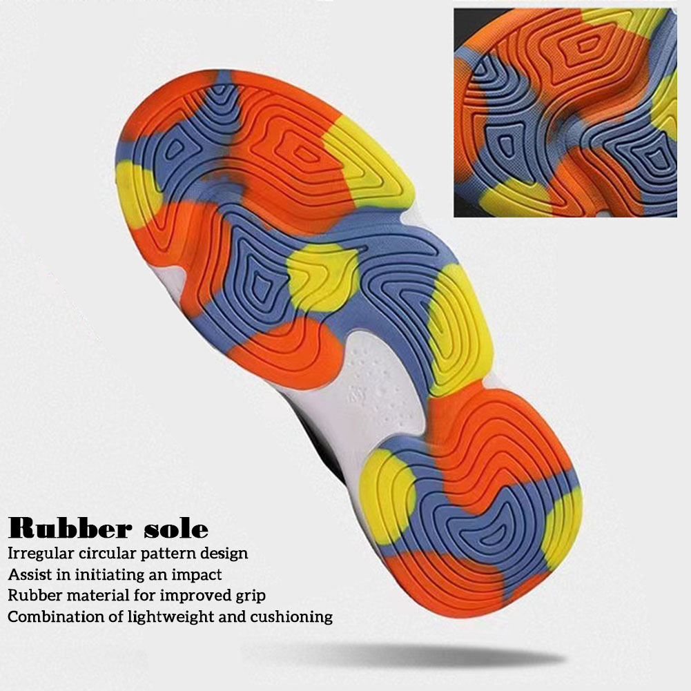 Cool Lace-Up High Top Basketball Shoes Non-Slip Sole Breathable Shoes For Workout