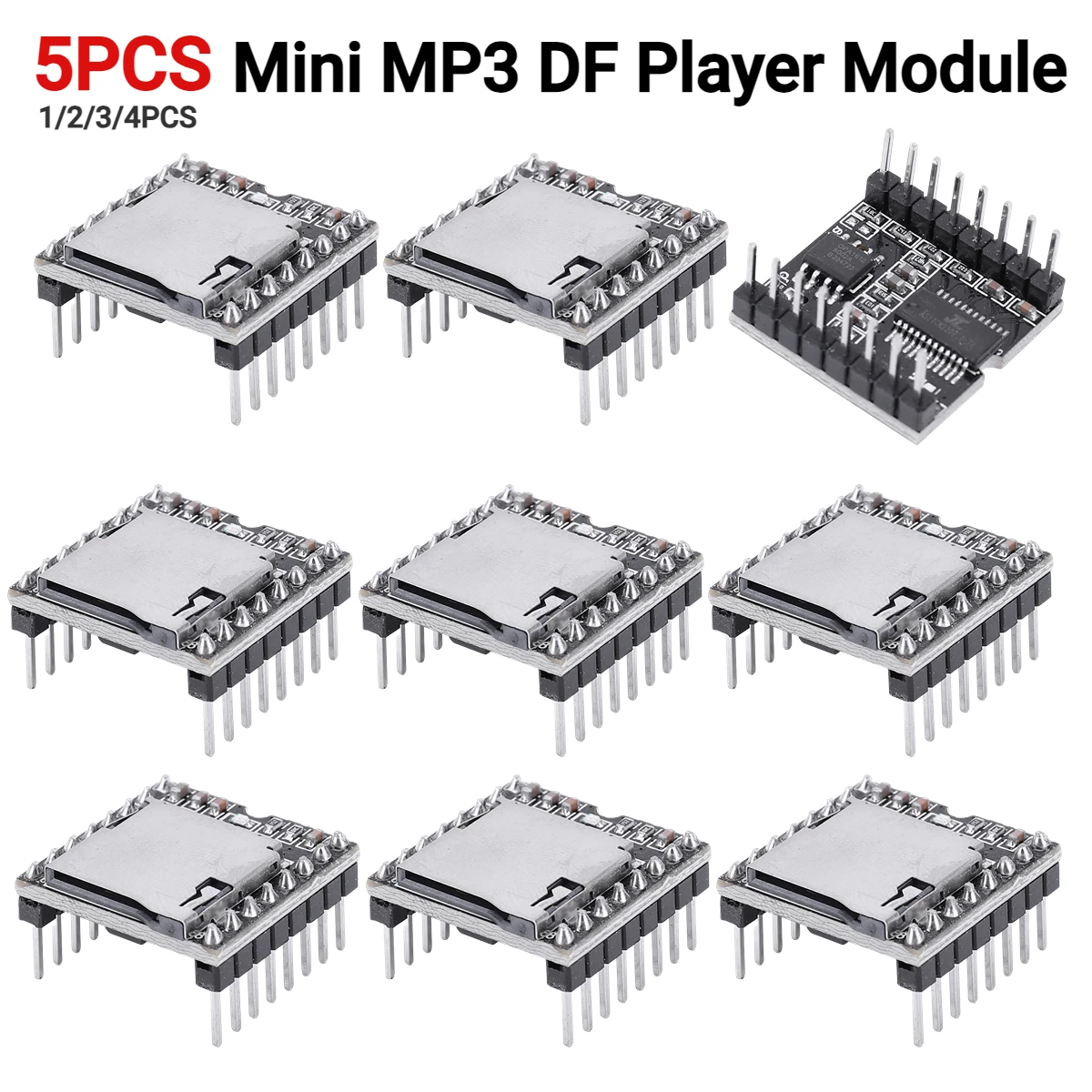 1-5PCS DFPlayer Mini MP3 Player Module TF Card U Disk MP3 DF Player Audio Voice Development Module Board Compatible with R3