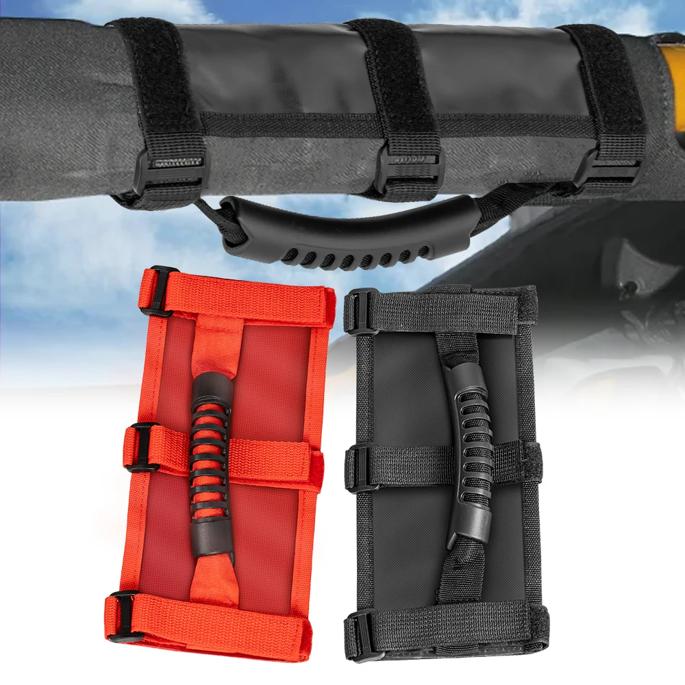 Roll Bar Grab Handles Grip Straps Handle for Jeep Wrangler JK JKU JL JLU YJ CJ TJ RZR ATV UTV Off road Accessories