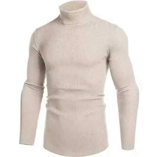 New mens warm sweater for winter 2024 European and American youth leisure turtle neck Plover knitted sweater. W2411111