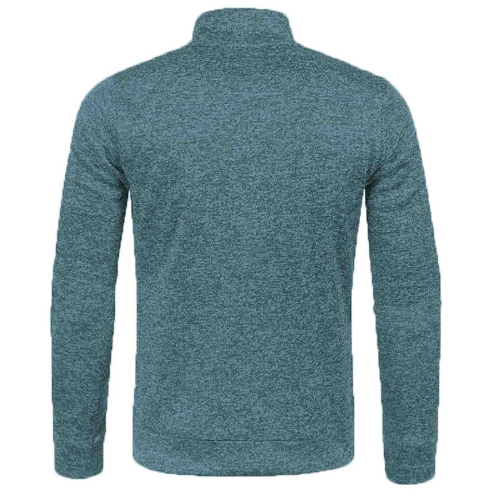 Mens Zipper Knitted Sweater Long Sleeve Collar Sports and Leisure Pullover Top Spring and Autumn Warm Turtle Neck Sweater W2411111