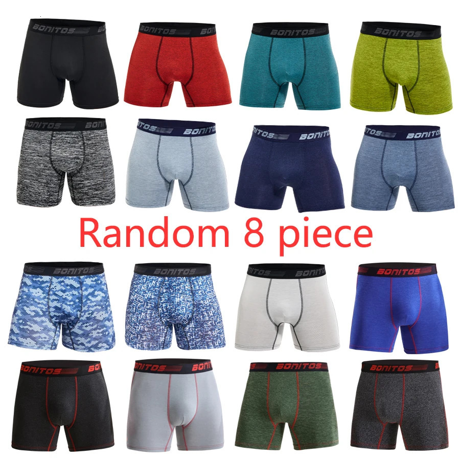 8 random mens boxers polyester mens underwear mens boxing shorts sexy mens square underwear comfortable boxing shorts 241112