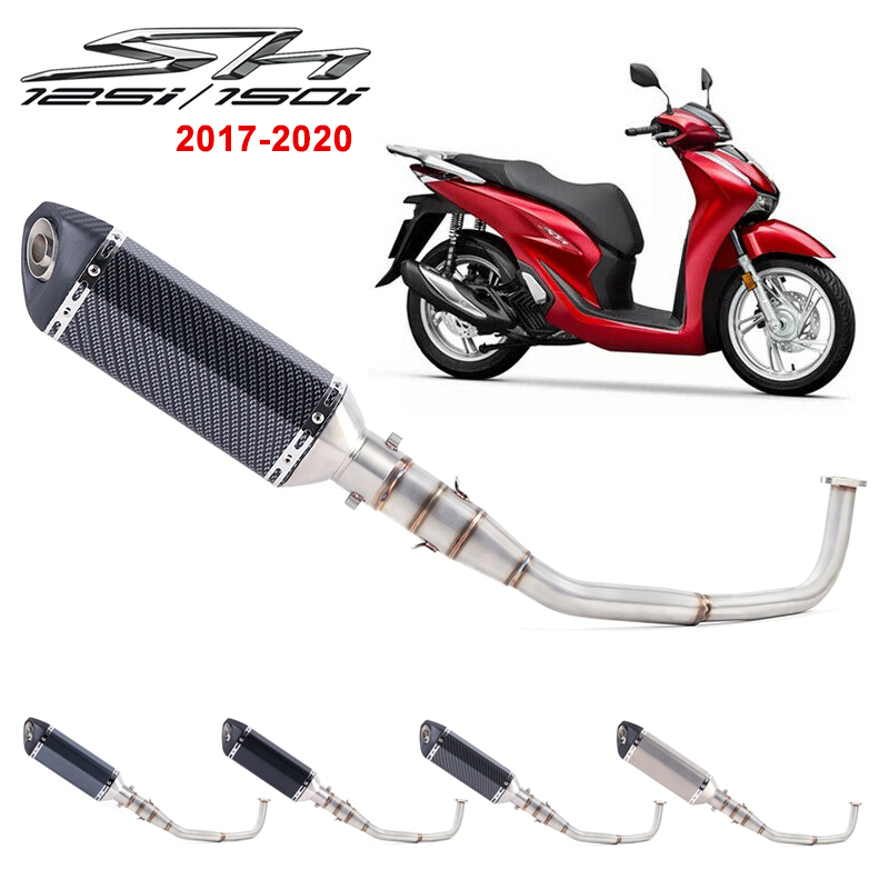 Slip On Middle Link Muffler For Honda SH125 SH150i SH125i SH150 SH 125 150I 2017-2020 Motorcycle Exhaust Mascape Full System 2cb33