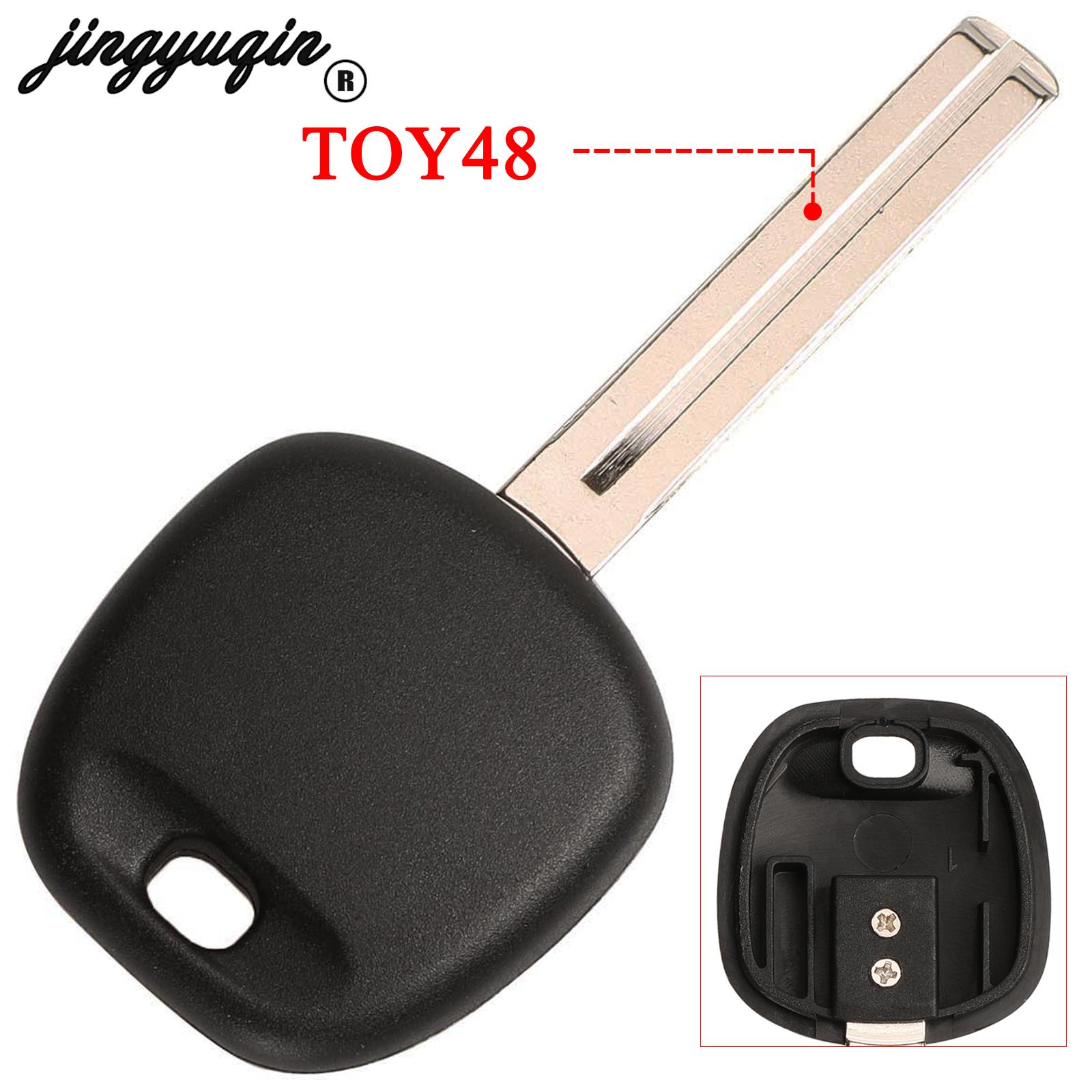jingyuqin Transponder Blank Key Shell Case For Toyota RAV PRADO COROLLA Camry Reiz Highlander Yaris Corolla TOY Blade 5