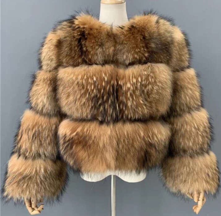 shanshi fur coat women Hot selling imitation raccoon fur patchwork women's jacket