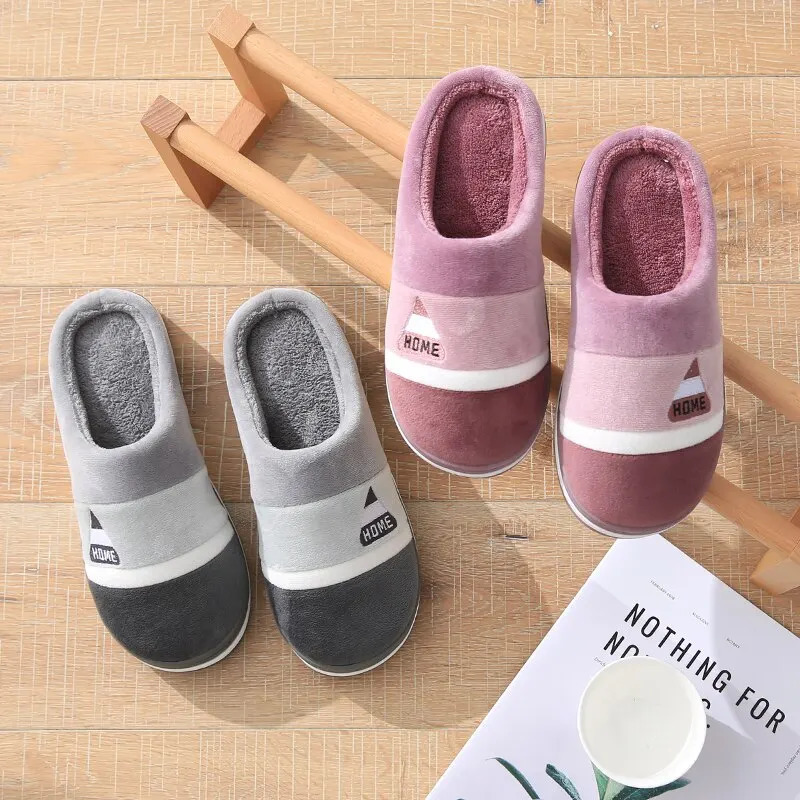 Feslishoet Winter Women Slippers Waterproof Warm TPR Plush Slides Home Thick Sole Non-Slip Solid Sandals Indoor and Outdoor 241112