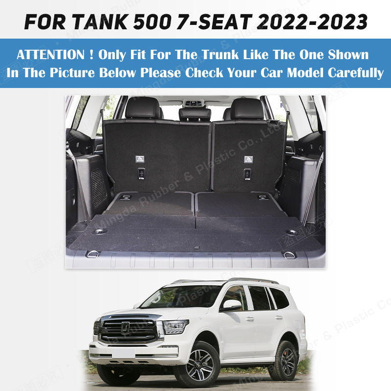 Auto Full Coverage Trunk Mat For Tank 500 7-Seat 2022 2023 Leather Car Boot Cover Pad Cargo Liner Interior Protector Accessories e90ac