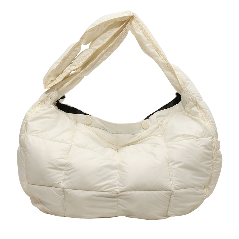 Women Mini Shoulder Bag Solid Color Quilted Underarm Bag Small Quilted Handbag Soft Stylish Puffer Bag Large Capacity Daily Bags