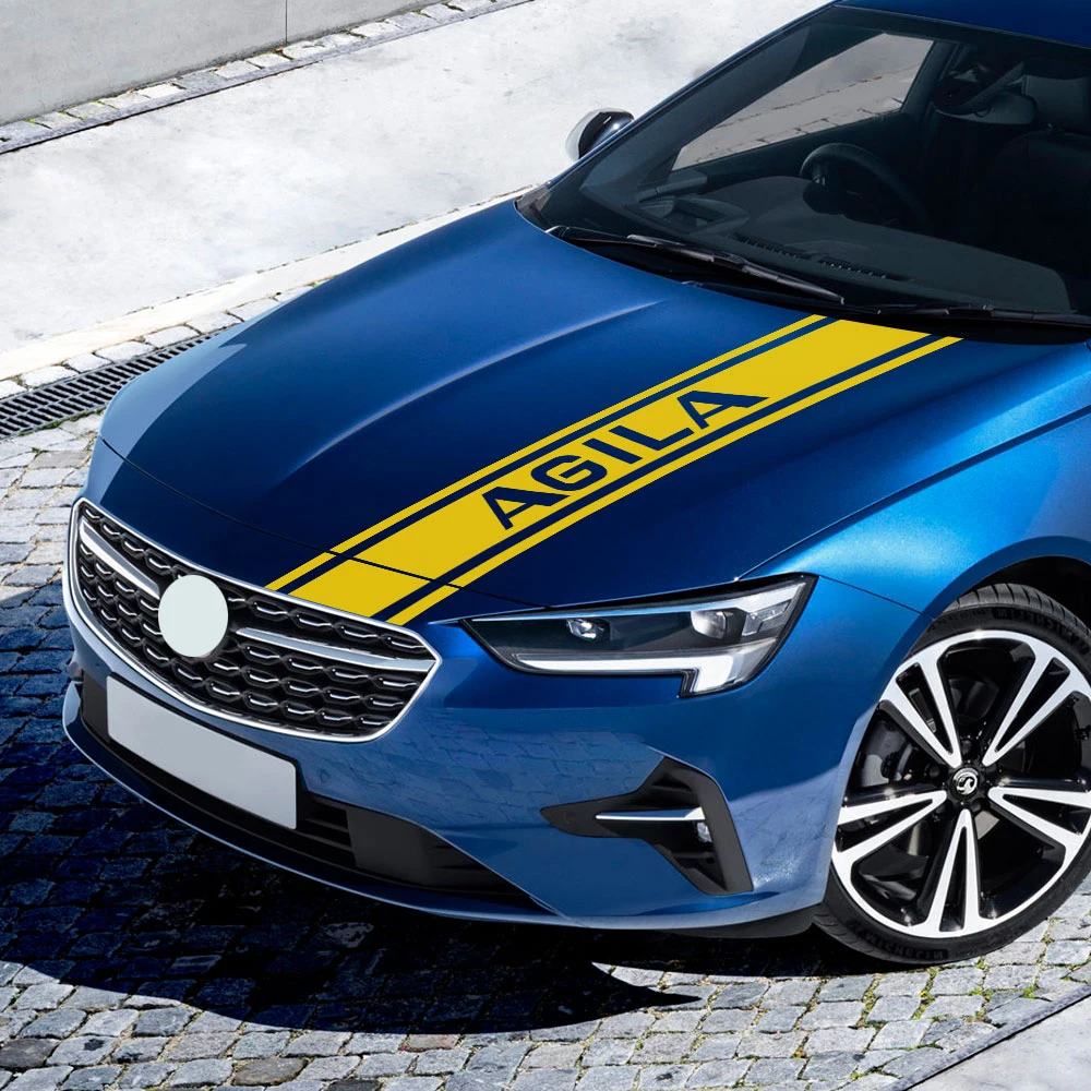 For Opel Vauxhall Antara Agila Movahno Vivaro VXR8 Car Hood Stickers Auto Engine Cover Decor Decals Styling Accessories