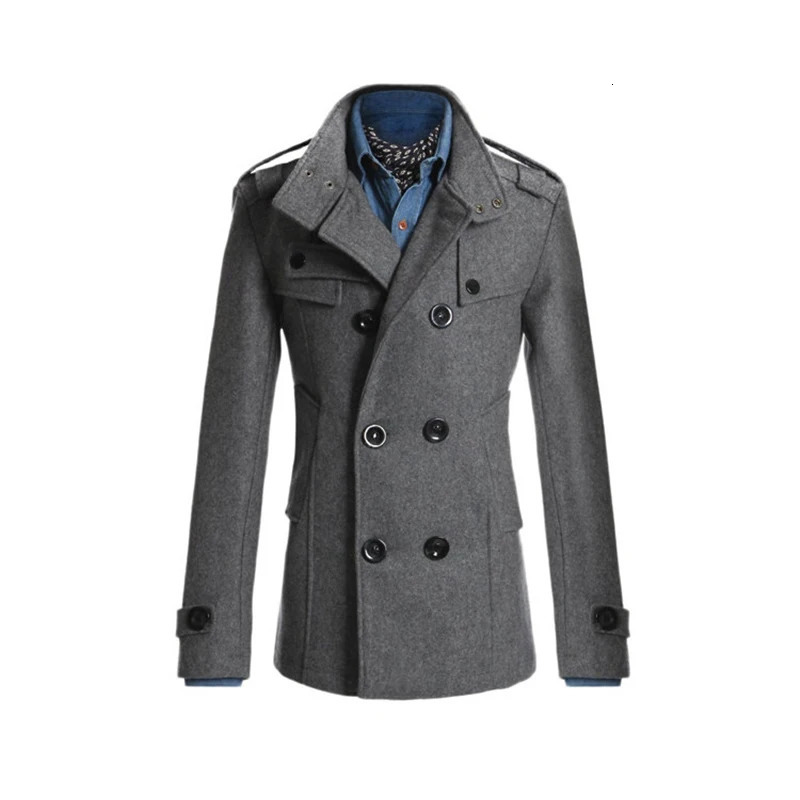 MRMT Mens Jacket Wool Coat Mens Long Coat Wool Windproof Coat Mens Jacket Coat Mens Jacket Coat 241112