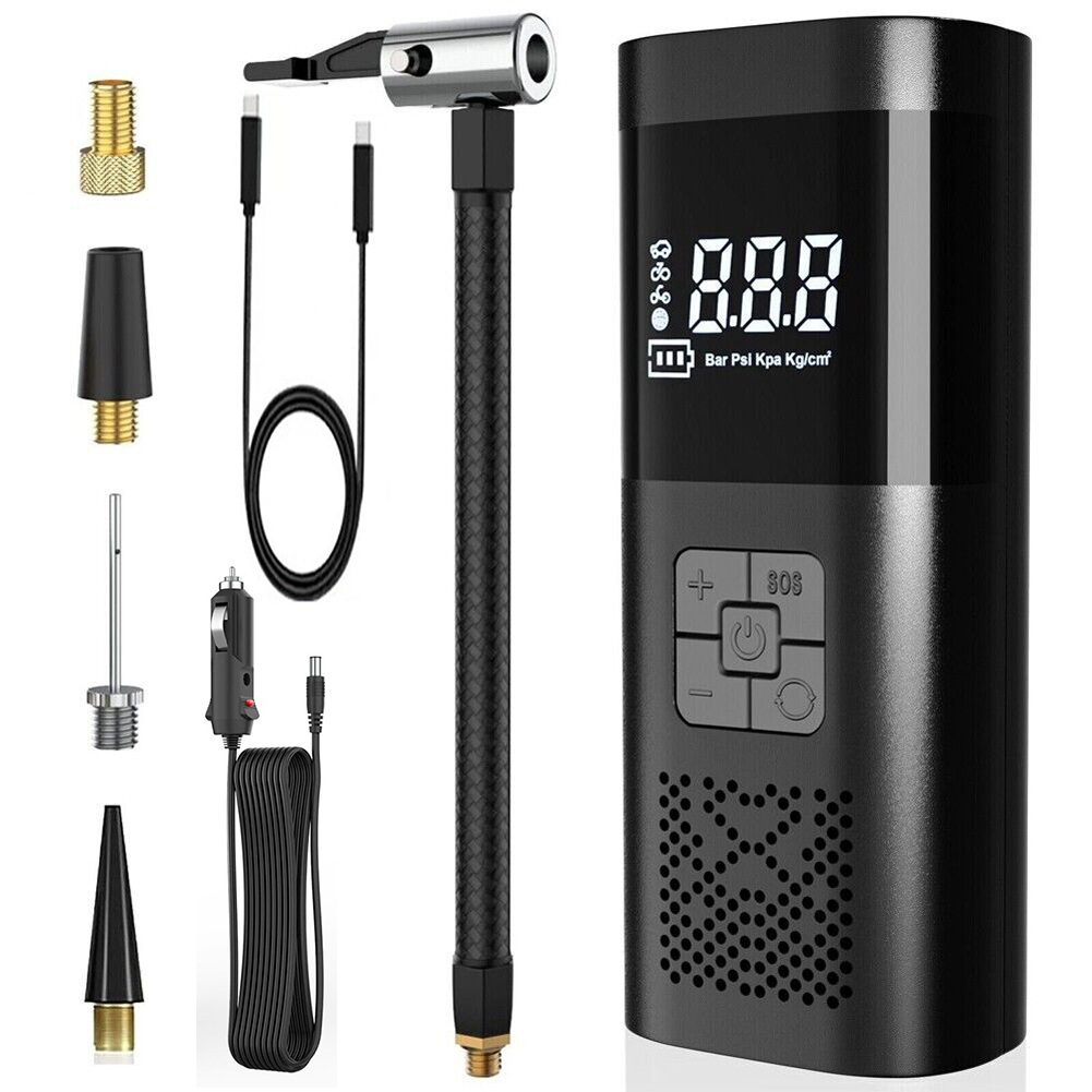 Air Ddmysmile Compressor Car Mini 120W Portable Tire Iator LED Display Electrical Air Pump Digital Iatable ddmysmile Pump For Car Bicycle Boat Smile