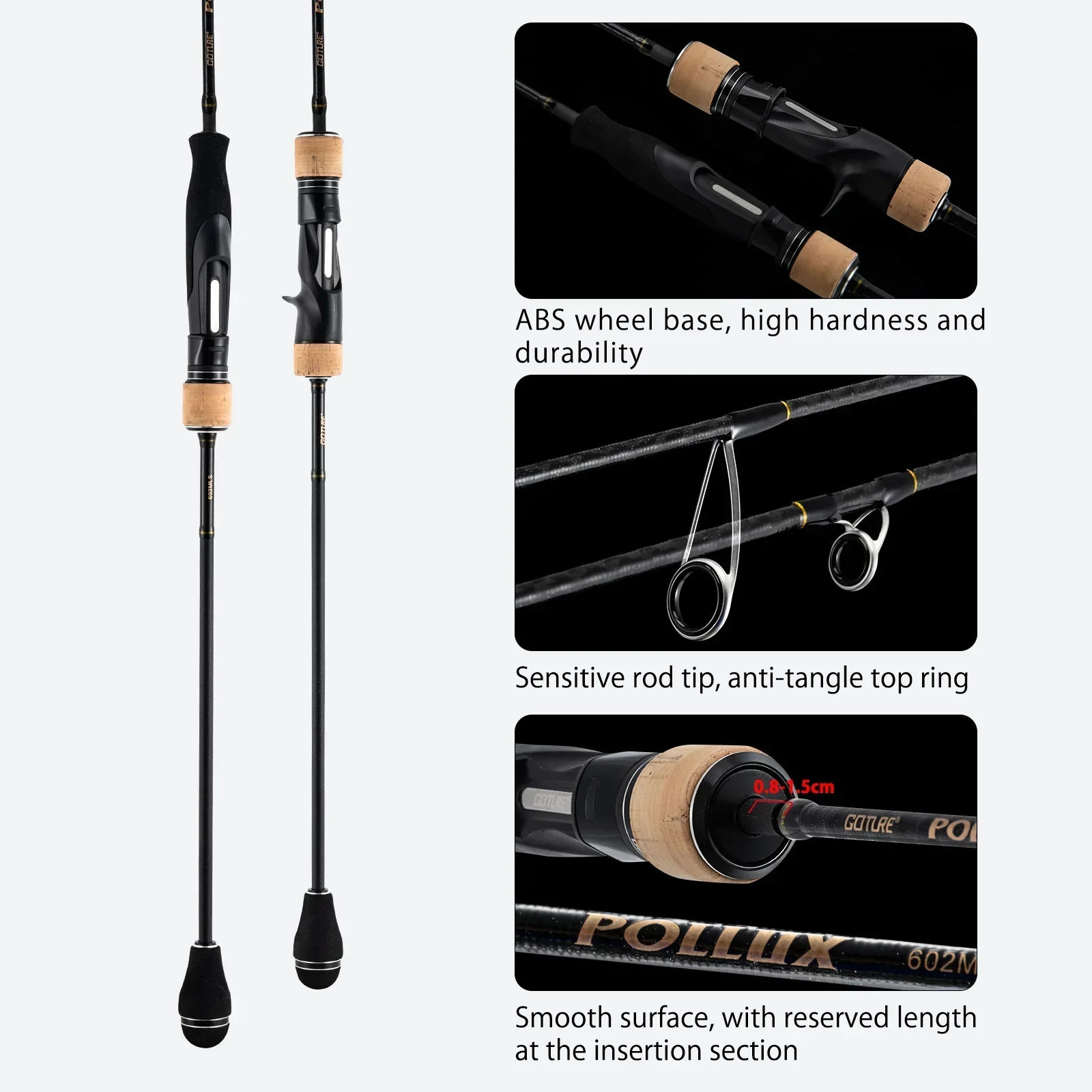 Goture POLLUX Slow Jigging Rod 1.83M/1.98M 6ft/6.6ft Spinning/Baitcasting 30T Fuji Ring Sea Fishing Boat Fishing Rod ML/M/MH