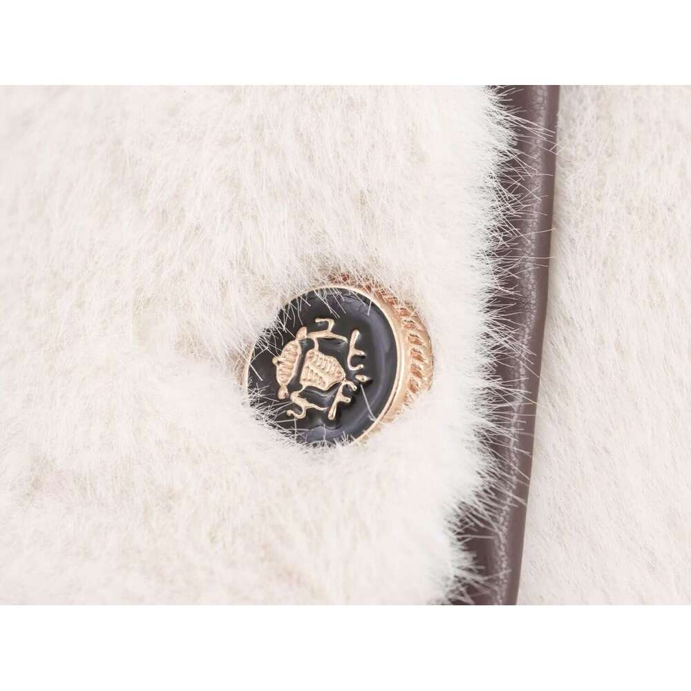 shanshi fur coat women A faux coat imitating mink fur for winter slimming down and keeping warm without being bulky