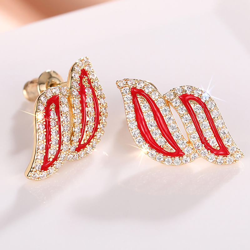 Earrings Designer Classic Leaf Crystal Stud Women 925 Sterling Silver Diamond Stud Earrings White Zirconia Stud Luxury Wedding Jewelry