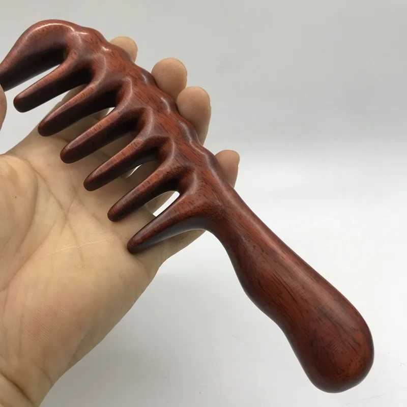 Wide toothed wooden comb for curly hair wooden comb for curly hair anti-static natural sandalwood comb W241112