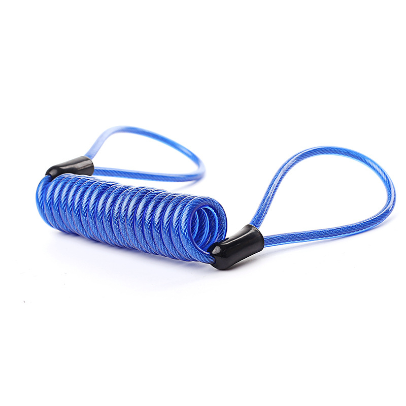 Security Anti-Theft Portable Elastic Spring Rope Motorcycle Wheel Disc Brake Lock Cable Wire smile