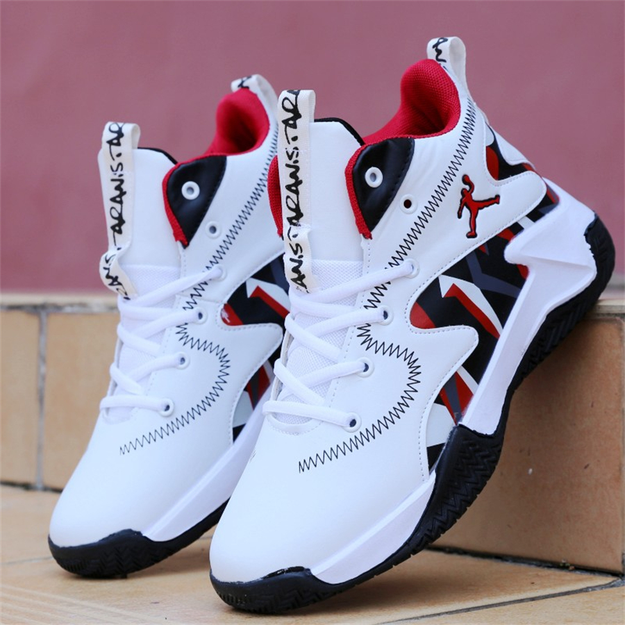 New Men's Brand Professional Basketball Shoes Boys Basketball Sneakers Anti-skid High-top Couple Leather Man Basketball Boots