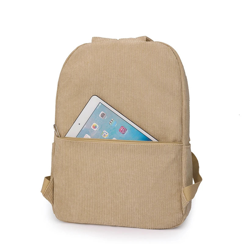 Stripe Simiple Corduroy Womens Backpack Teenage Harajuku Womens College Bag Student Womens Bag 241111