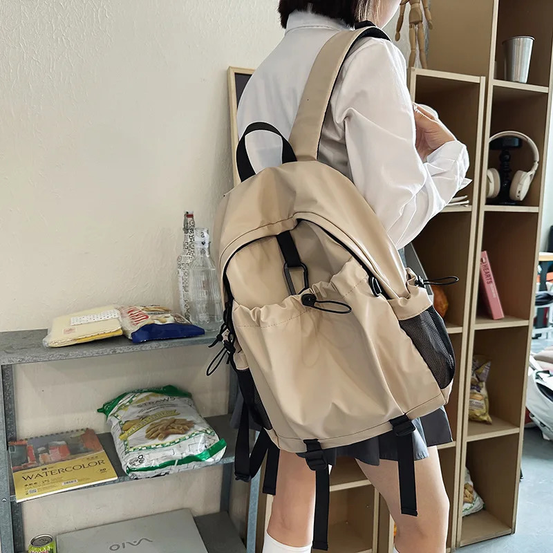 Trend Harajuku Nylon Large Capacity Aesthetic Gothic Female Student Backpack 241111