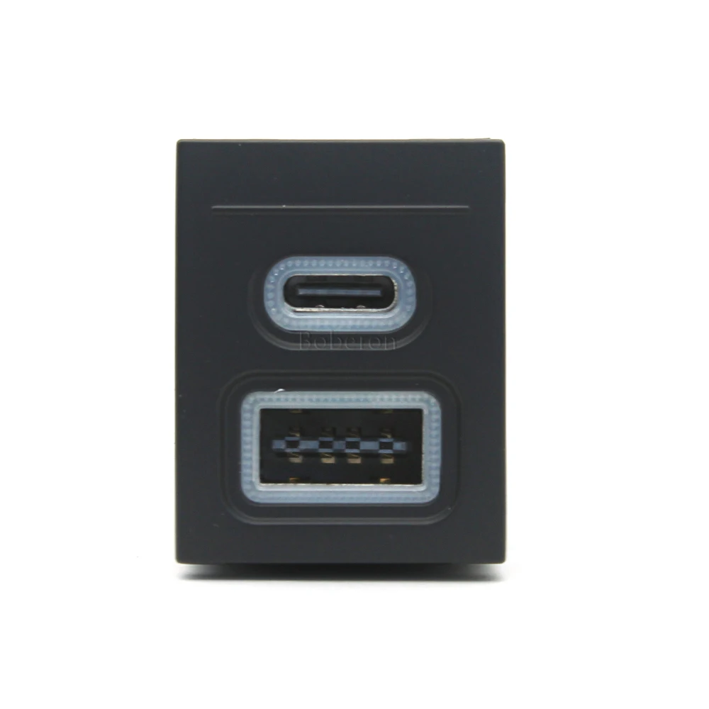 12V/24V Car Phone Charger Socket Double QC3.0 Type C PD USB Charging Port Power Adapter For VW Polo 9n polo 9n3 04-11