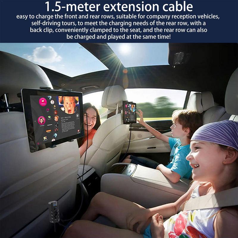 Rear Seat Charger 15W Universal Fast Charging Car Charger Multifunctional Car MP3 Player FM Transmitter Convenient 12b5f