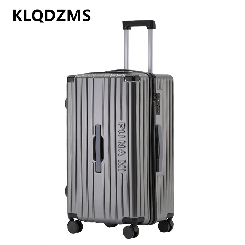 KLQDZMS 20"24"26"28 Inch High-quality Lage Large-capacity Trolley Case Men Boarding Box Universal Wheel Rolling Suitcase f9556