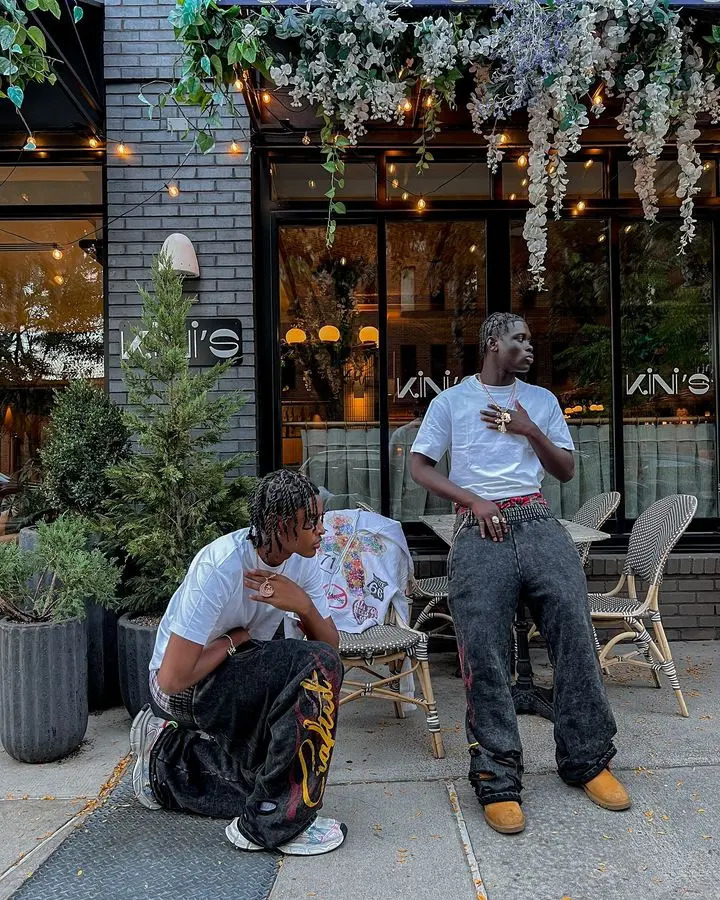 Streetwear Vintage Sweatpants Y2K Pants Men Punk Rock Hip Hop Retro Ripped Baggy Elastic Waist Jogging Casual Trousers 241112