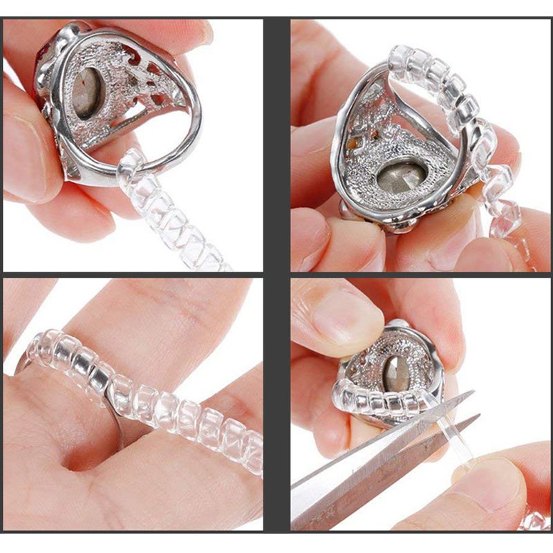 12 Pack 4 Sizes Spiral Tightener Ring Size Adjuster For Loose Ring Jewelry Guard