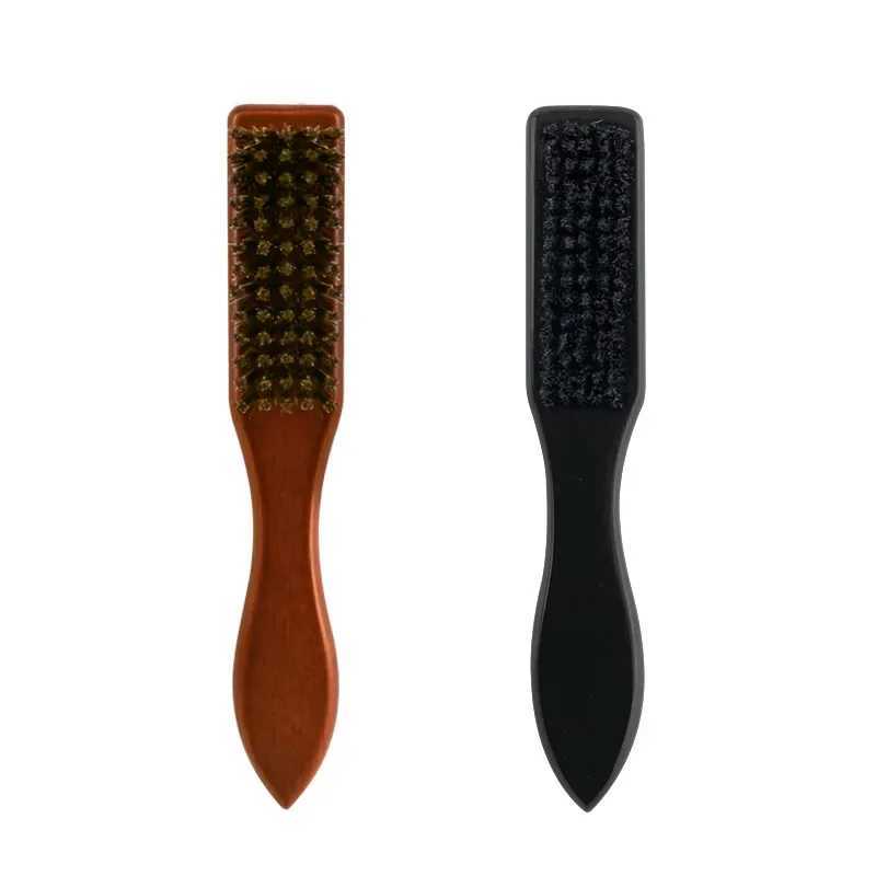 PC cleaning brush hairdressing brush beard brush wooden handle anti-static barber hair comb mens shaving tool W241112