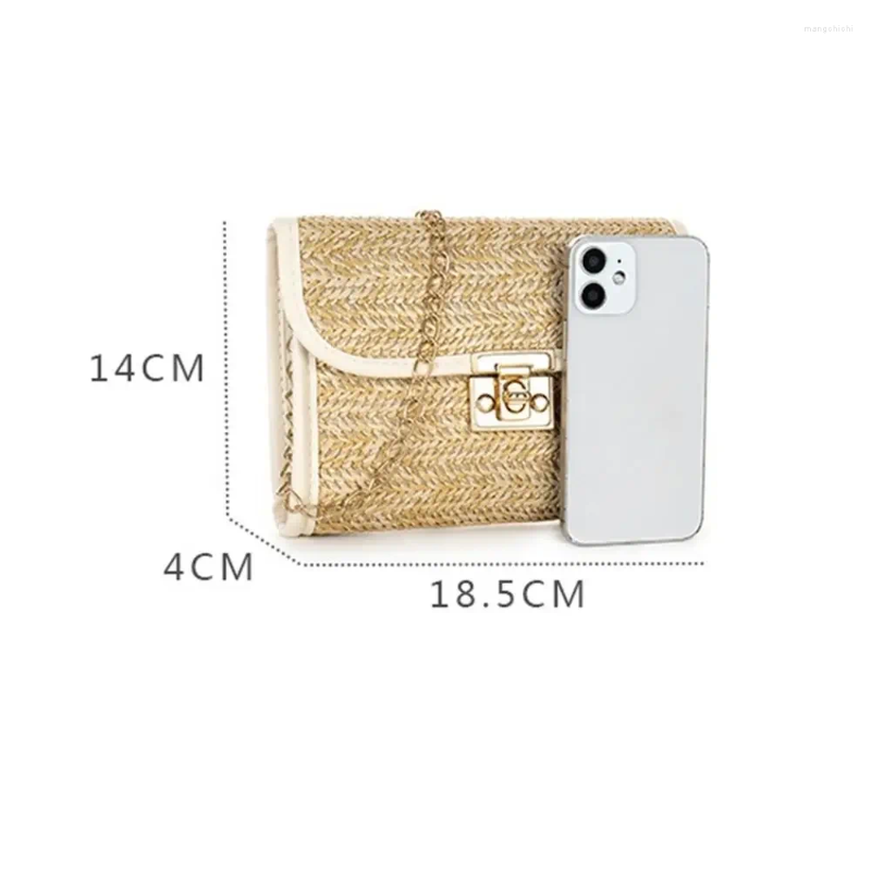 Shoulder Bags Womens Cross Body Bag Soft Woven Straw Ladies Summer Beach Handbag