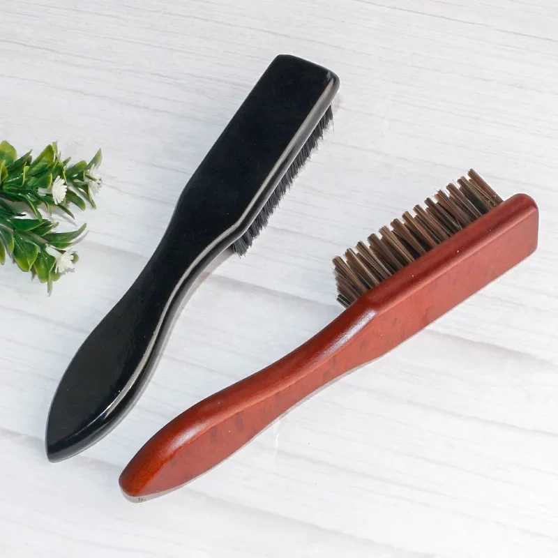PC cleaning brush hairdressing brush beard brush wooden handle anti-static barber hair comb mens shaving tool W241112