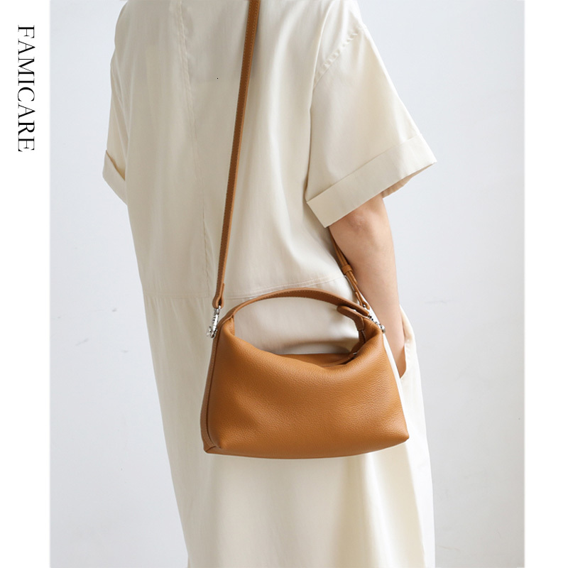 New Women's Female Soft Genuine Leather Handbag Lady Fashion Daily Casual Shoulder Bag Girls Crossbody Messenger Genuine Leather BagVoyage