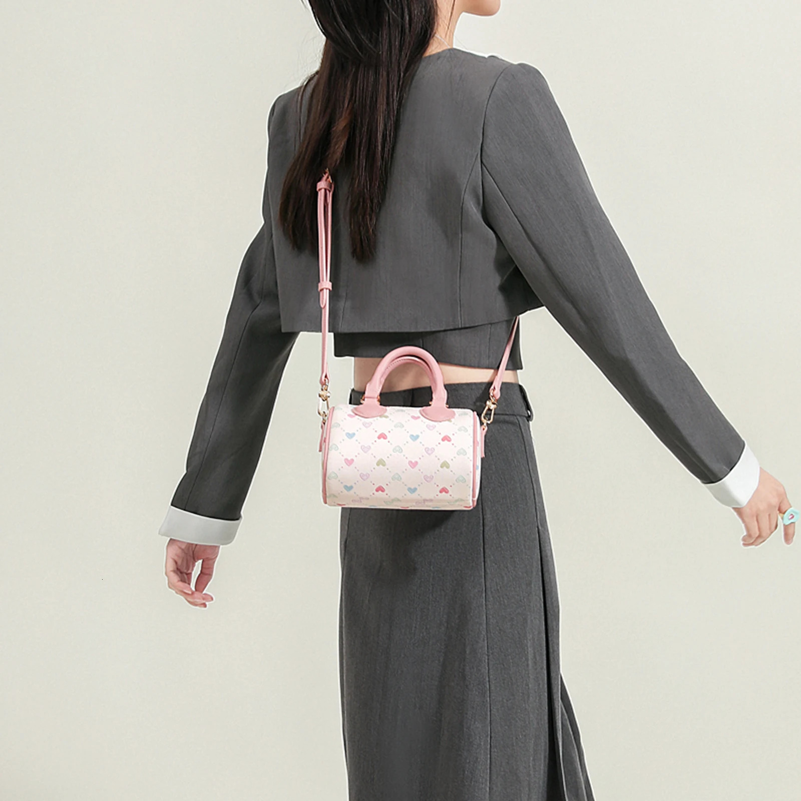 AILUXI Valentines Day Love Boston Bag Ladies Fashion Handbag Suitable for Gift Shoulder Crossbody 241111