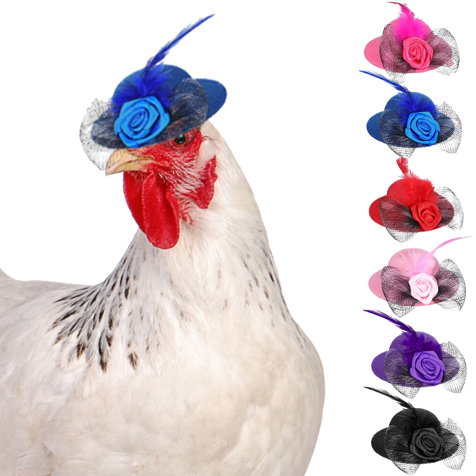Chicken Hats For Hen Small Funny Chicken Accessories Feather Top Hat