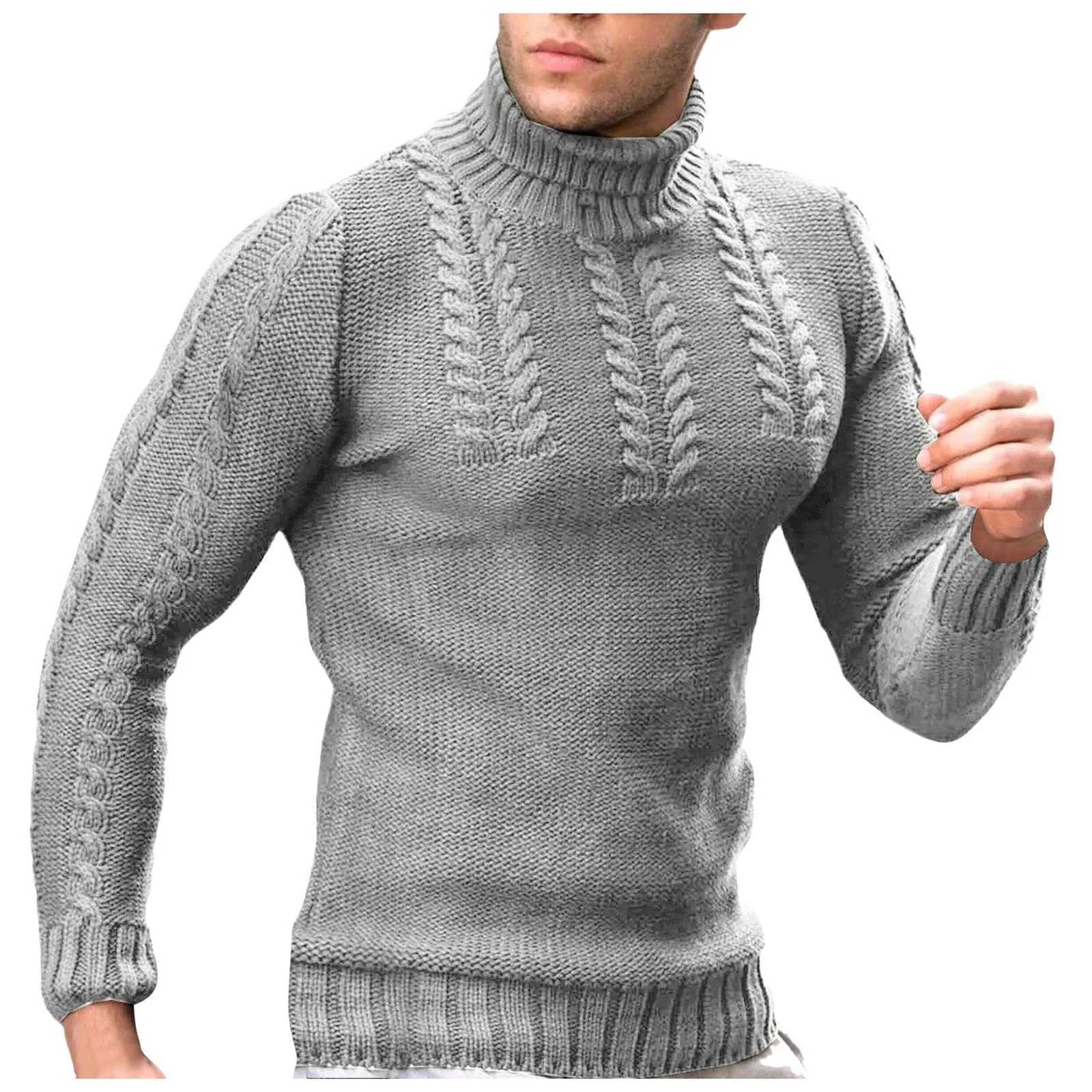 Mens casual turtle neck thick knitted hot spun 100 pieces matching style autumn and winter basic base fabric W2411111