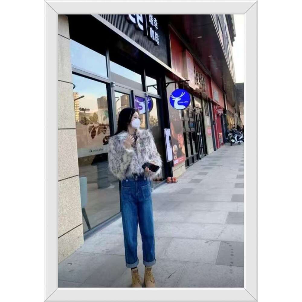 shanshi fur coat women new women's short style imitation fox thick fur top coat
