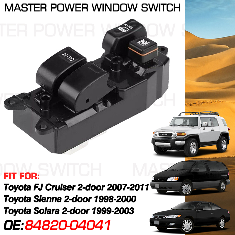 Power Master Window Switch 84820-04041 8 Pins For FJ Cruiser 2007-2011 Sienna 1998-2000 Toyota Solara 1999-2003