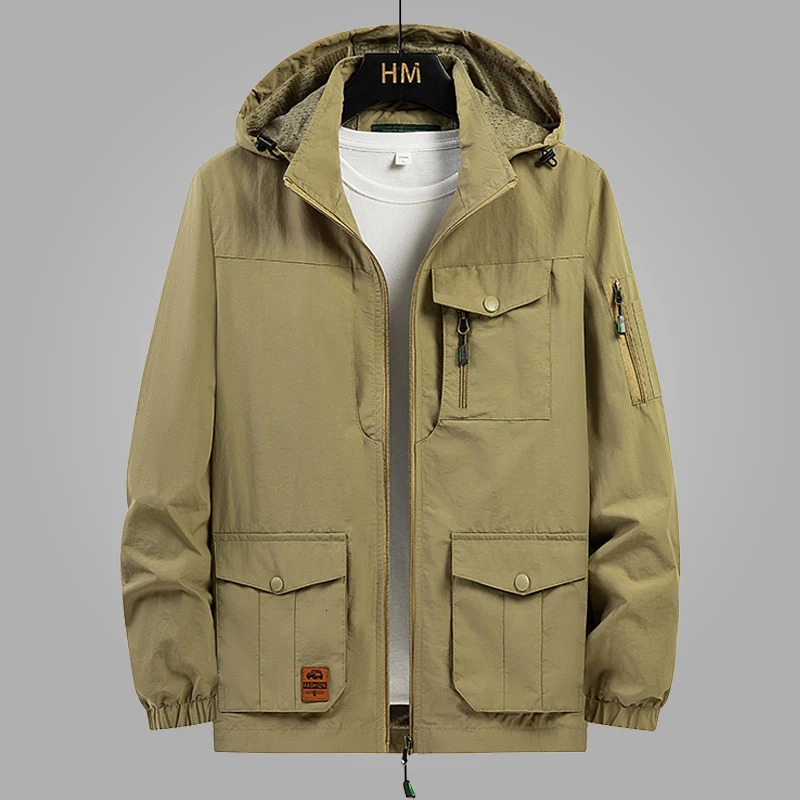 2024 Baggy Jackets Men Spring Autumn Outdoor Casual Windproof Waterproof Work jacket Flying Multiple Pockets Pizex Trench Coats 241112