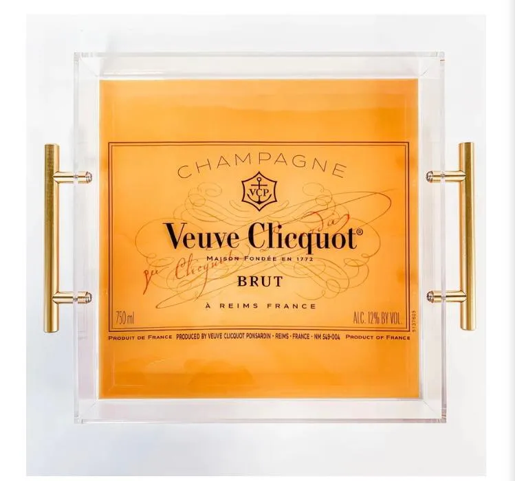 Dishes Plates Veuve Clicquot Champagne Orange Tray Drop Delivery Home Garden Kitchen Dining Bar Dinnerware