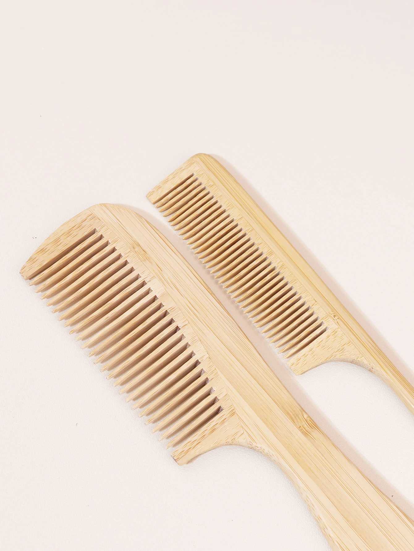 5-piece wooden comb with cleaning claw set anti-static household use scalp massage comb paddle brush and tail comb W241112