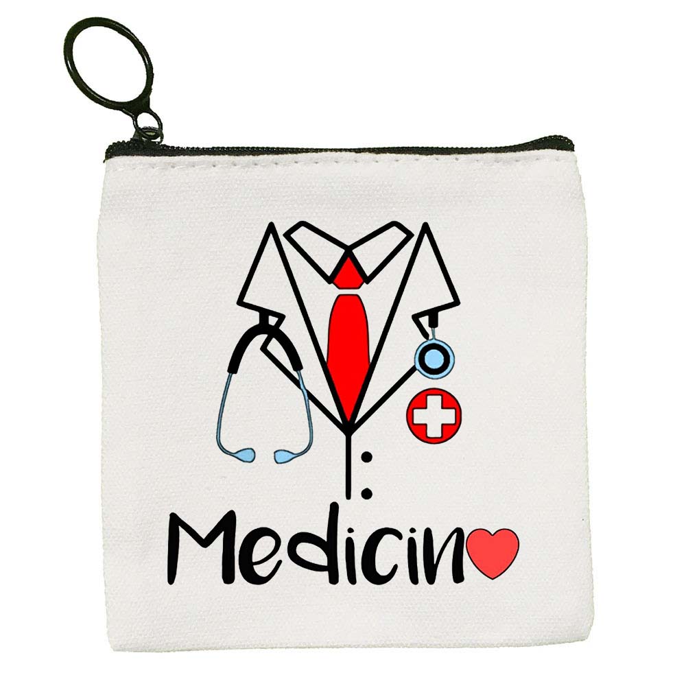 Medicine Art Nurse Life Red Heart ECG Hospital Design Coin Purse Zipper Wallet Key Bag Small Money Pocket Cute Kids Wallet Gift 2257c 5 35d68