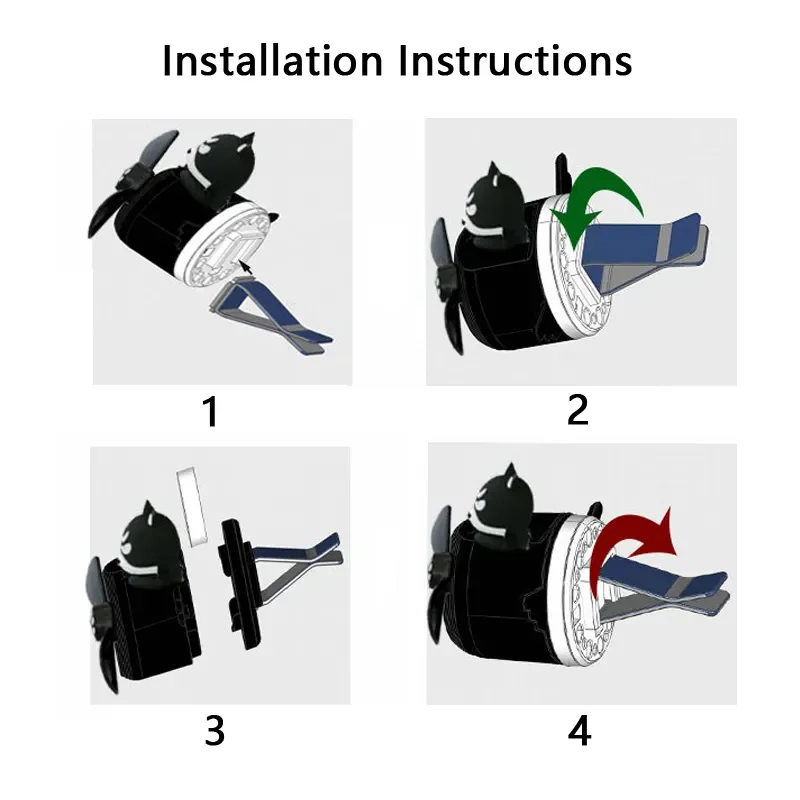 Freshener Aromatherapy Car Air Pilot Rotating Propeller Air Outlet Fragrance Flavor Cat Dog Duck Husky Pilot Auto Decoration smile