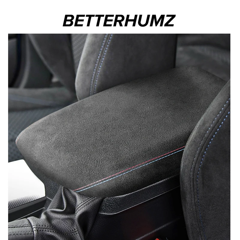 For F20 F21 F22 1 series Interior Trim Center Console Armrest Box Panel Cover Sticker Made of Alcantara Wrap Car Accessories