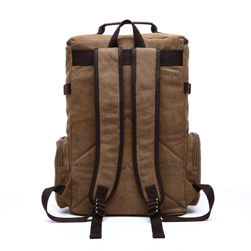 Vintage Men's Backpack Canvas School Bag Travel s Large Capacity Laptop Rucksack 5754c