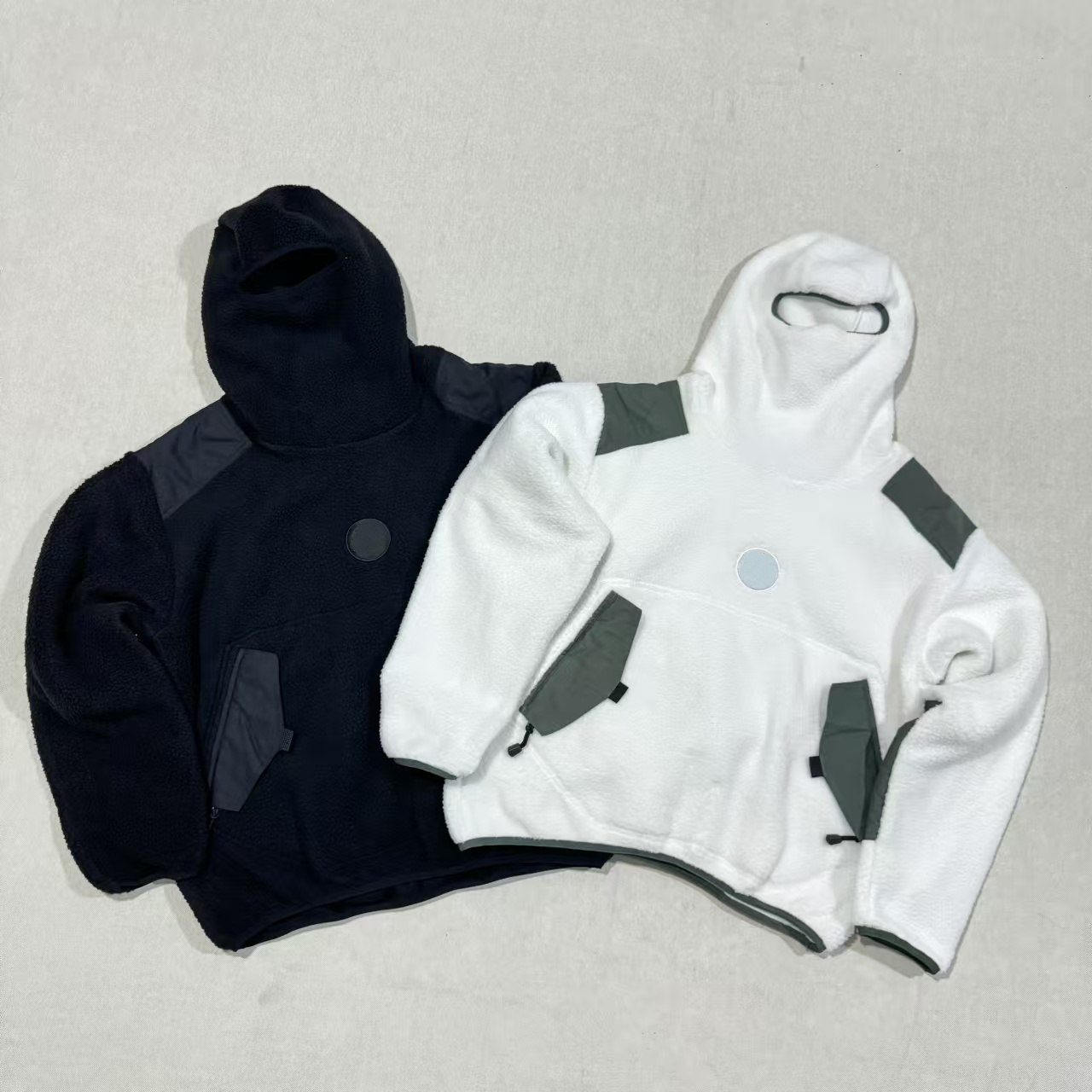 Plus Size Men's Autumn Streetwear Fleece Sweater - Cozy Sherpa Lined Hooded Pullover