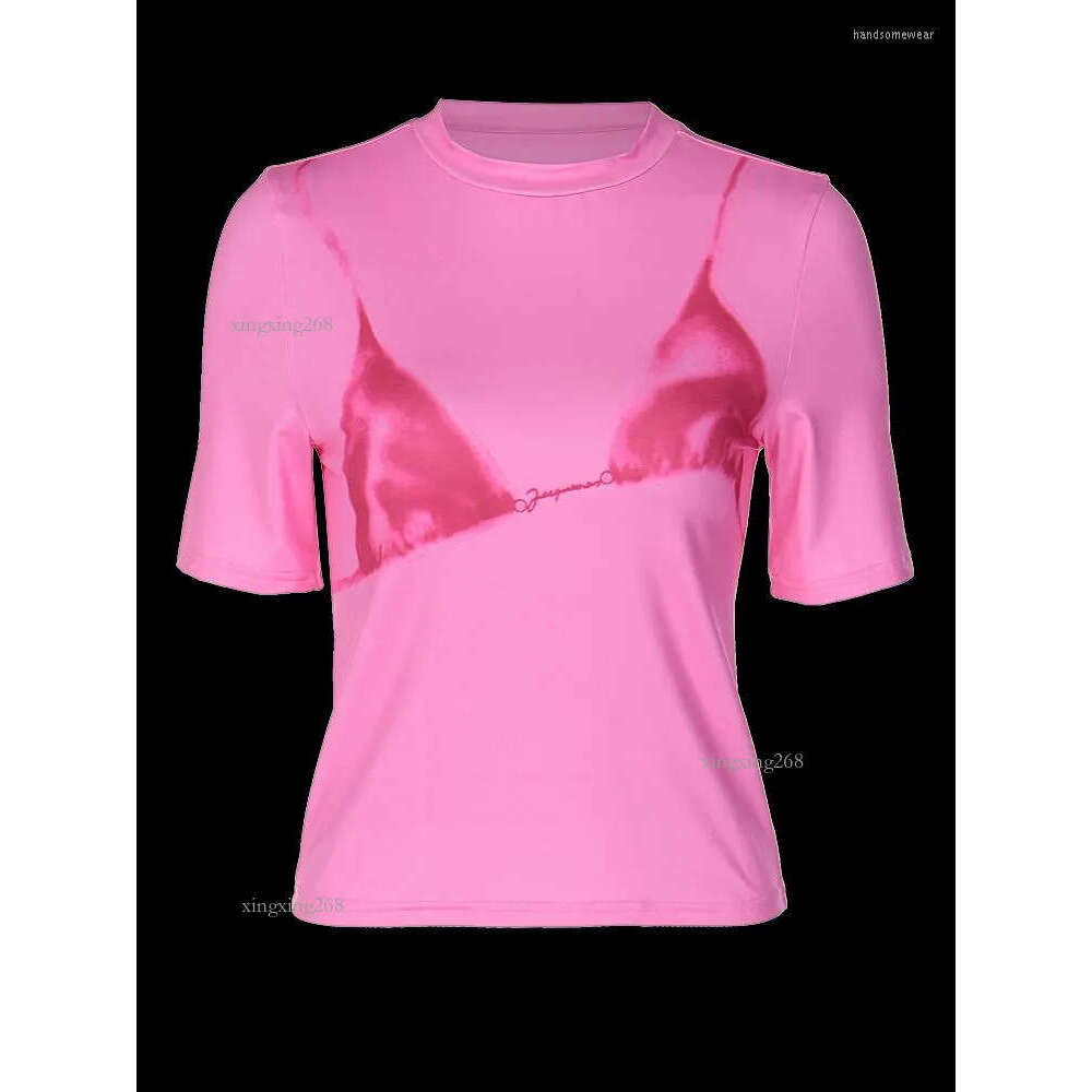 Summer Short Sleeve O Neck Bikini Print T Shirt Sexy Streetwear Casual Sportswear Tee Tshirt Y2K