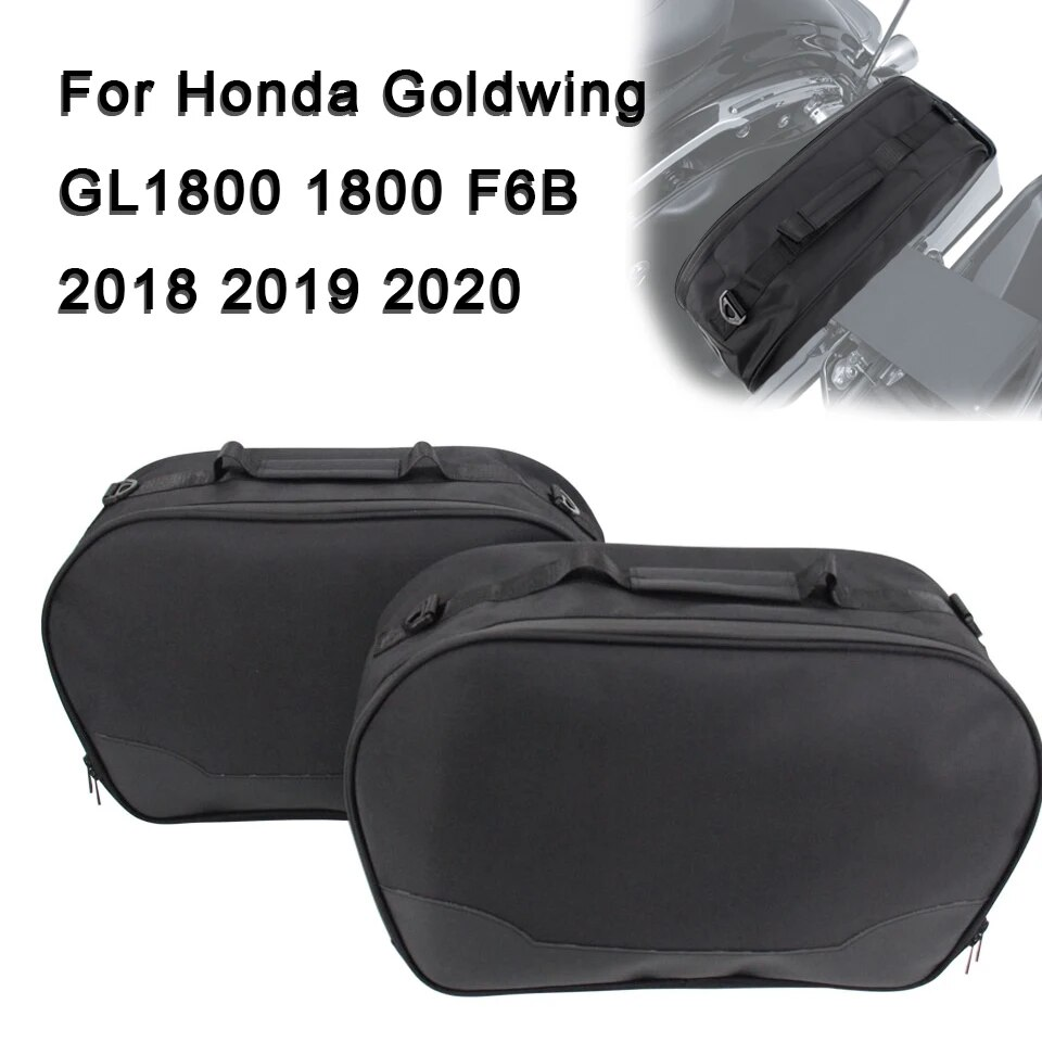 Motorcycle Black Saddle Lage Liners Saddlebag Trunk Liner Bag For Honda Goldwing GL1800 2018-2021