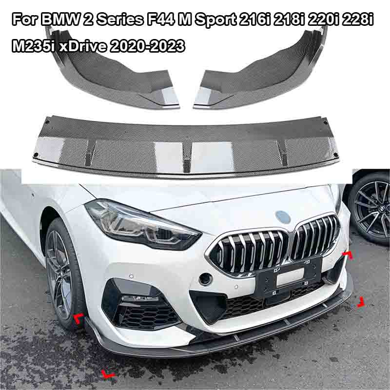 2020-2023 For 2 Series F44 M Sport 216i 218i 220i 228i M235i xDrive Car Front Bumper Lip Spoiler Splitter Diffuser Body Kit