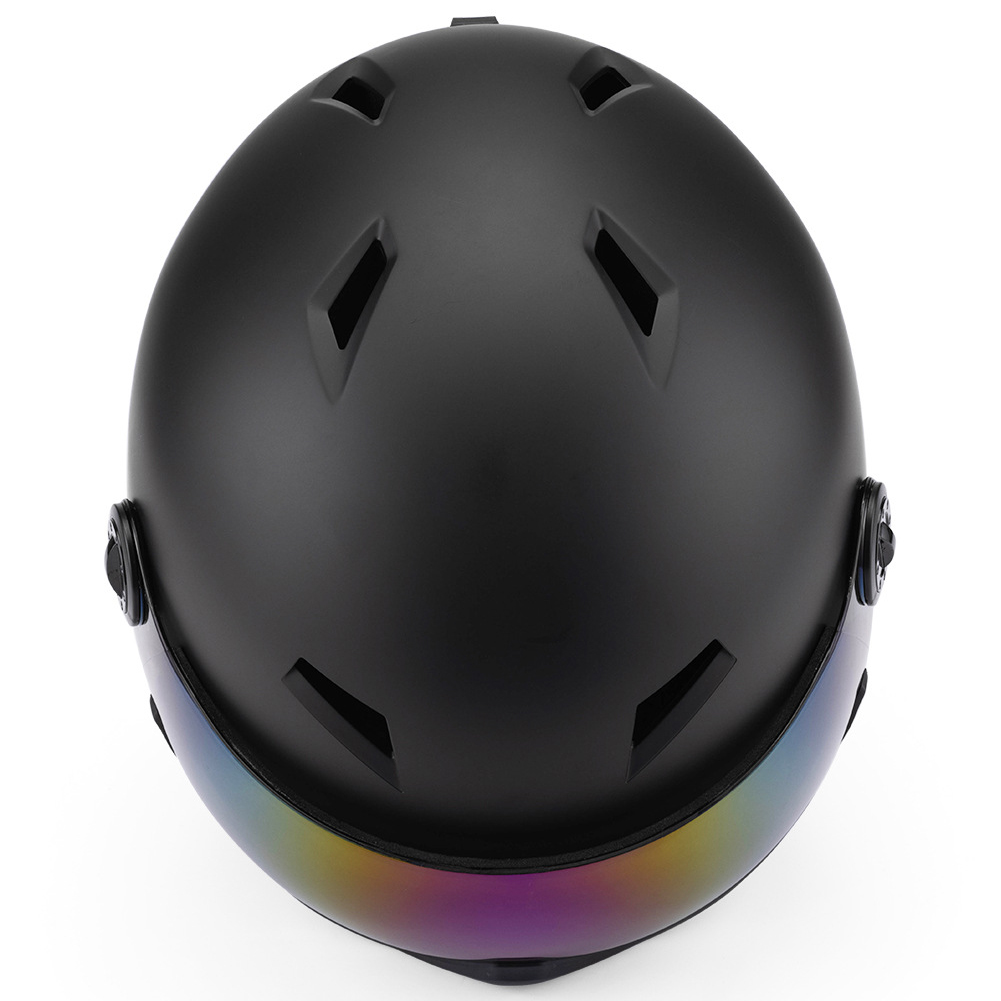 EPS Ski Helmet Snow Helmets Anti-Fog Women Men Anti-Impact Safety Snow Helmet Ski Glasses Sports Warm Helmets Integrally Molded smile