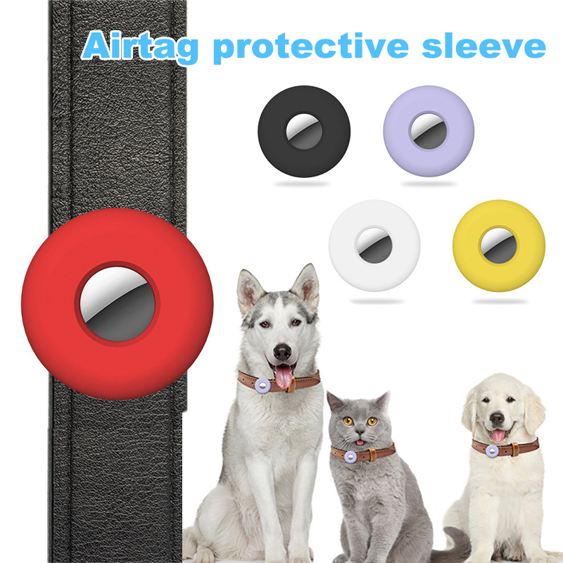 Silicone Airtag Case For Cat Dog Collar Clip Cover Pet Anti-loss Locator Tracker Protective Sleeve Airtags Accessories Pet Ring